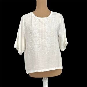 Unbranded Embroidered Front Blouse Lg  Angelic Cottage Fairy Boho